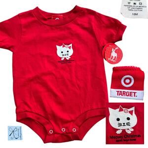 Target Millennium 2000 Meowy Christmas 100% Cotton Bodysuit Baby Sz 18 Months